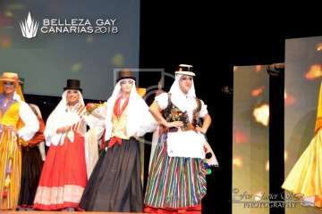 Lorena Aguilera se alza en Telde con el título de Belleza Gay Canarias 2018 (Foto Francisco Javier Santana)